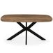 Giga Meubel Eettafel Jaimy - Deens Ovaal Donkerbruin Hout - 160x90x76cm