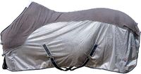 HKM Comfort Vliegendeken met fleece Grijs/Natuurlijk/Blauw 215