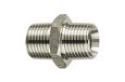 Dubbele RIEGLER Dubbele schroefdraadstapel, R 3/4 a., R 3/4 a., SW 32, roestvrij staal 1.4571, werkdruk max. 60 bar, bedrijfstemperatuur. Maximale 150 °C.