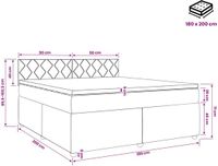 vidaXL Boxspringbed met matras Donkergroen 180 x 200 cm Fluweel
