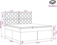 vidaXL Boxspringbed met matras, zwart, 140 x 200 cm, fluweel