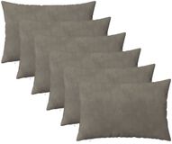 vidaXL - Kussensloop - 6 stuks - HEERLEN - Lichtgrijs - 30 x 50 cm - Katoensatijn