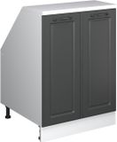 Vicco Rion Kast voor schuine wand – 60 x 81.6 cm met 2 deuren, kastromp 60 cm diepte Antraciet landhuis