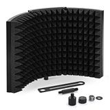 TONOR Microfoon Isolatie Shield, Studio Mic Geluidsabsorberende Schuim Reflector voor Condensator Microfoon Opnameapparatuur Studio, Zwart