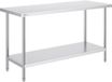 VEVOR Werk- en voorbereidingstafel RVS keukentafel 61x152.4x86.4 cm