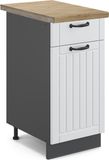 Vicco Fame-Line Keukenonderkast – 40 cm, WB Eik Wit Landhuis