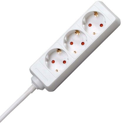 Kopp Stekkerdoos - 3m - Wit/Rood - 128688650