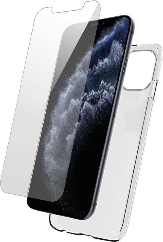 Bigben Connected, Hoesje geschikt voor Apple iPhone 12 Pro Max - TPU met Tempered Glass Screenprotector, Transparant