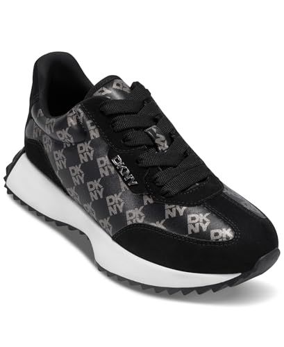 DKNY Naples-Lace Up Sneakers dames zwart/nikkel 35 EU