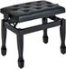 HOMCOM Banquette de piano - Bois - 68x34x16,5cm - Noir