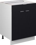 Vicco Fame-Line Keukenonderkast – 60 cm met lade, WB Eik Zwart gestreept