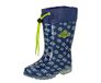 LICO Regenlaarzen 'Power Blinky' marine / limoen / wit