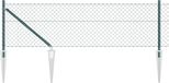 vidaXL Gaashek met grondpennen 10 x 0,4 m PVC-Coated Staal Groen Mesh