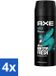 Axe 4 x Déodorant Bodyspray Apollo Sauge & Cèdre 150 ml
