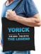Bellatio Decorations Shoppartners Bv Naam cadeau Tasje voor Yorick - The man, The myth the Legend - katoenen - zwart