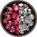 Bellatio Decorations Shoppartners Bv 74x Kunststof Kerstballen Mix Fuchsia Roze Zilver 6 cm