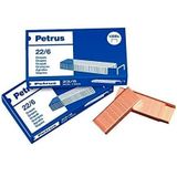 Petrus 55721 22/6 koperen nietjes, 25 stuks