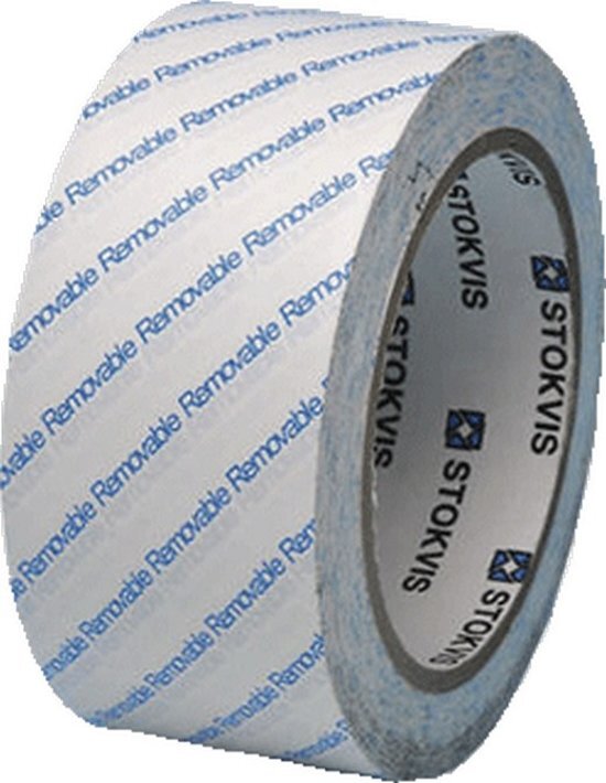 Stokvis STOK zelfkl tape PVC wit/bl lxb 33mx50mm temp best 60\xb0C