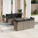 Maison Exclusive - Ensemble de jardin, 7 pièces, avec coussins, gris, en polyrotin