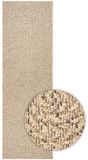 vidaXL Vloerkleed ZIZUR Bruin 80x200 cm Wol