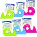 TSI Zelfklevende filmaroller trendy kleur, 6-pack met verschillende kleuren gesorteerd, inclusief plakbandrol (19 mm x 25 m), art.nr. 43197-A