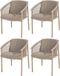 4 Seasons Outdoor Allora dining tuinstoel latte set van 4