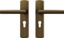 AXA Deurbeslag set Binnendeur - Curve Klik Milan - Deurkruk Brons - met cilindergat - PC55 - Deurklink met schild