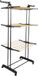 Home Deco Factory Wasrek/droogrek - zwart - metaal - 73 x 64 x 173 cm - staand