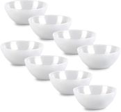 Plasticforte Kommetjes/Schaaltjes - 8x - Dessert/Ontbijt - Kunststof - D17 x H7 cm - Transparant