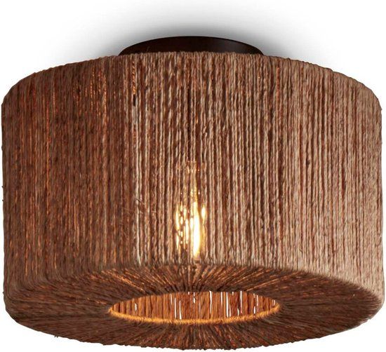 GOOD&MOJO Iguazu Plafonniere - Jute - Ø30cm - Bruin