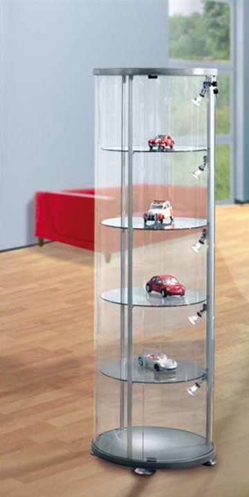 Kerkmann Vitrine Expoline Zilver 54.5 x 54.5 x 180 cm