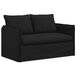 vidaXL Bank Zwart Stof 136 x 82 x 85 cm