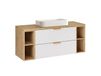 Oria meuble simple vasque 120cm 4 niches blanc mat