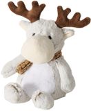 Boltze Home deurstopper hert pluche winterdecoratie 19x20x26cm.