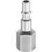 Prevost Embout pour raccords rapides pneumatiques filetage vers femelle G 3/8 femelle 3/8 pouce ISO C6 en acier traité (prix pour sachet de 2)