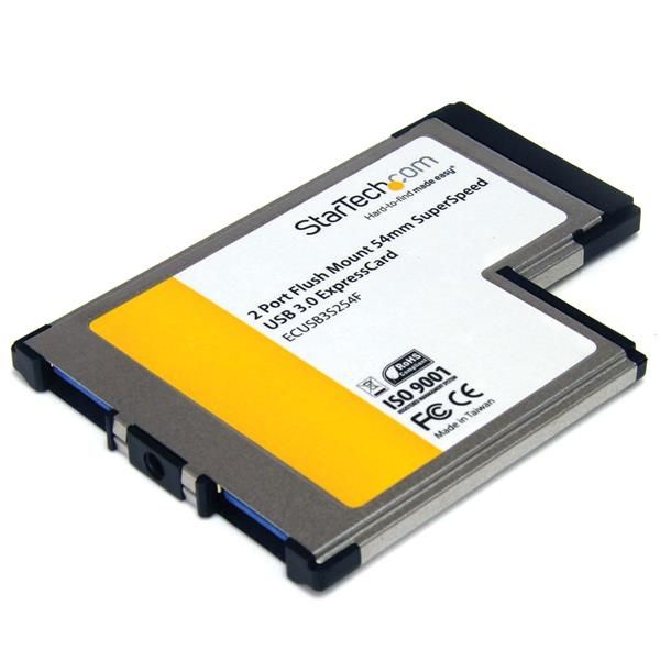 StarTech.com 2-poorts USB 3.0 ExpressCard Adapter - 54mm - Zwart