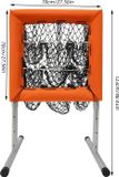 Baseball trainingsnet - 3-in-1 trainingsnet pour frapper et lancer - 70x70 cm - Hauteur réglable de 70 à 120 cm - Cage d'entraînement portable pour jardin et école - Rouge