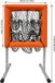 Baseball trainingsnet - 3-in-1 trainingsnet pour frapper et lancer - 70x70 cm - Hauteur réglable de 70 à 120 cm - Cage d'entraînement portable pour jardin et école - Rouge