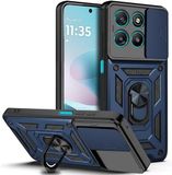 Techsuit Hoesje geschikt voor Motorola Moto G67 Power/G57 Power - Camshield Back Cover - Blauw