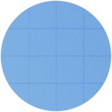 vidaXL Zwemgrondmat - 16 stuks - Ø 235 cm - Rond - EVA Schuim - Blauw