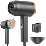 DEWILY Ionische haardroger met diffuser, 1800 W, sneldrogend, met koude/warme knop, thermostatische diffuser, 3 temperaturen, 2 snelheden, haardroger met hub