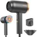DEWILY Ionische haardroger met diffuser, 1800 W, sneldrogend, met koude/warme knop, thermostatische diffuser, 3 temperaturen, 2 snelheden, haardroger met hub