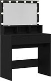 vidaXL Kaptafel Zwart Eiken 80 x 41 x 134,5 cm