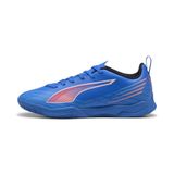 PUMA Ultra 6 Play It Jr voetbalschoen voor kinderen, uniseks, Ultra Blue PUMA Wit Gloeiend Rood, 4 UK