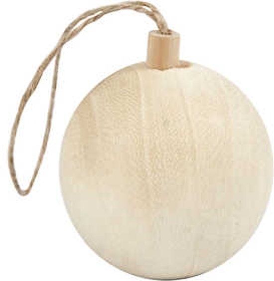 Panda - Kerstdecoraties, d: 5,5 cm, berkehout, 1stuk