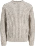 Jack & Jones Pull Jjjaxon Knit Crew Neck 12306928 Sea Salt/twisted Mulch