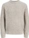 Jack & Jones Pull Jjjaxon Knit Crew Neck 12306928 Sea Salt/twisted Mulch