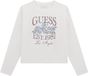 Guess Kinder-T-shirt Midi Lange Mouw Katoen Wit 8 jaar