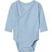 LUPILU® Body portefeuille bébé haut de gamme en laine et soie. (bleu clair, 6-12 mois)