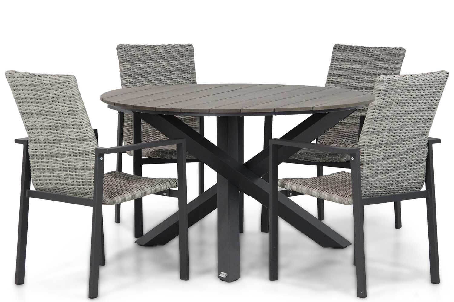 Lifestyle Garden Furniture Lifestyle Upton/Ancona 125 cm dining tuinset 5-delig